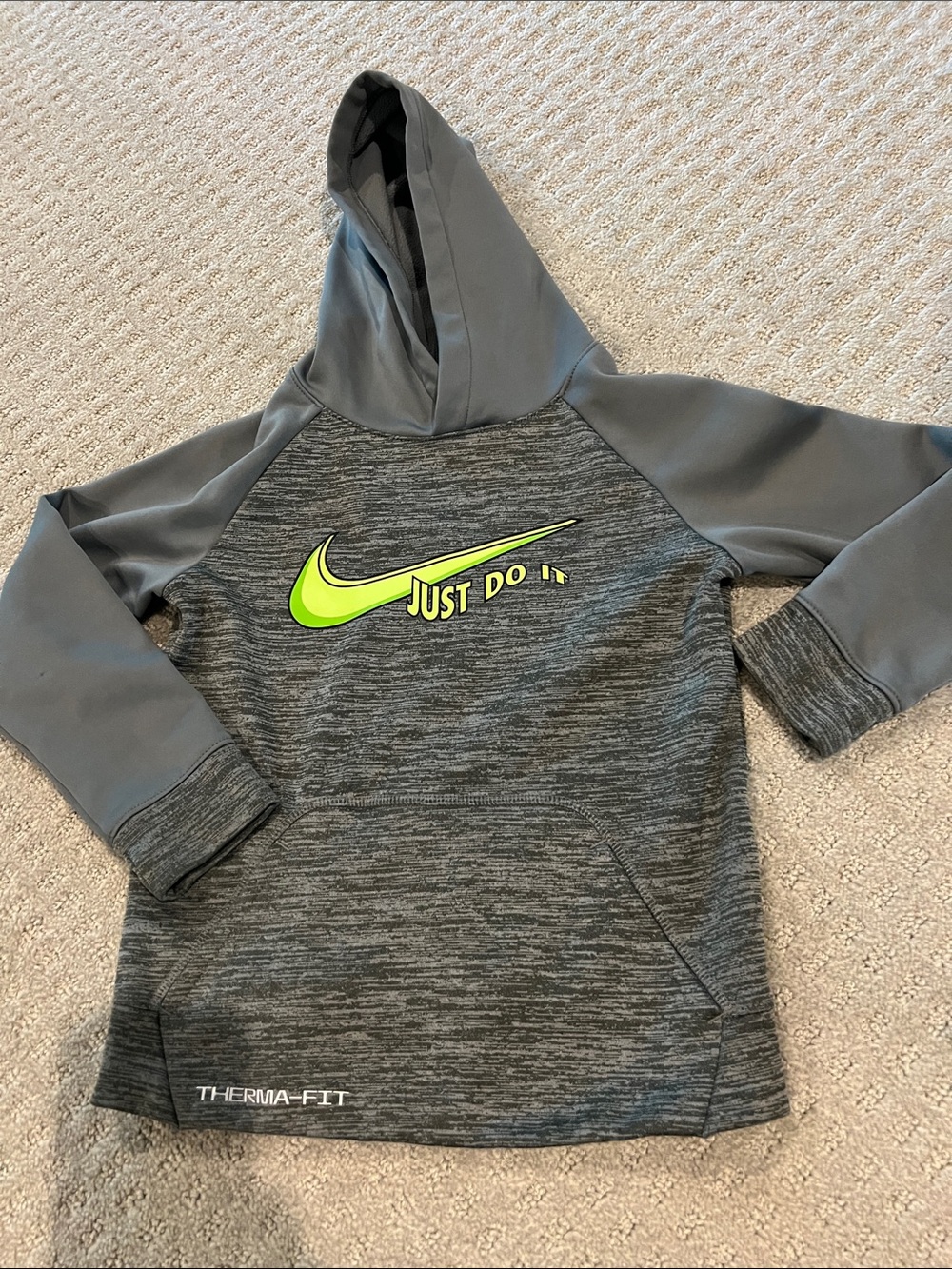 Nike Kids Gray Hooded Light Sweatshirt